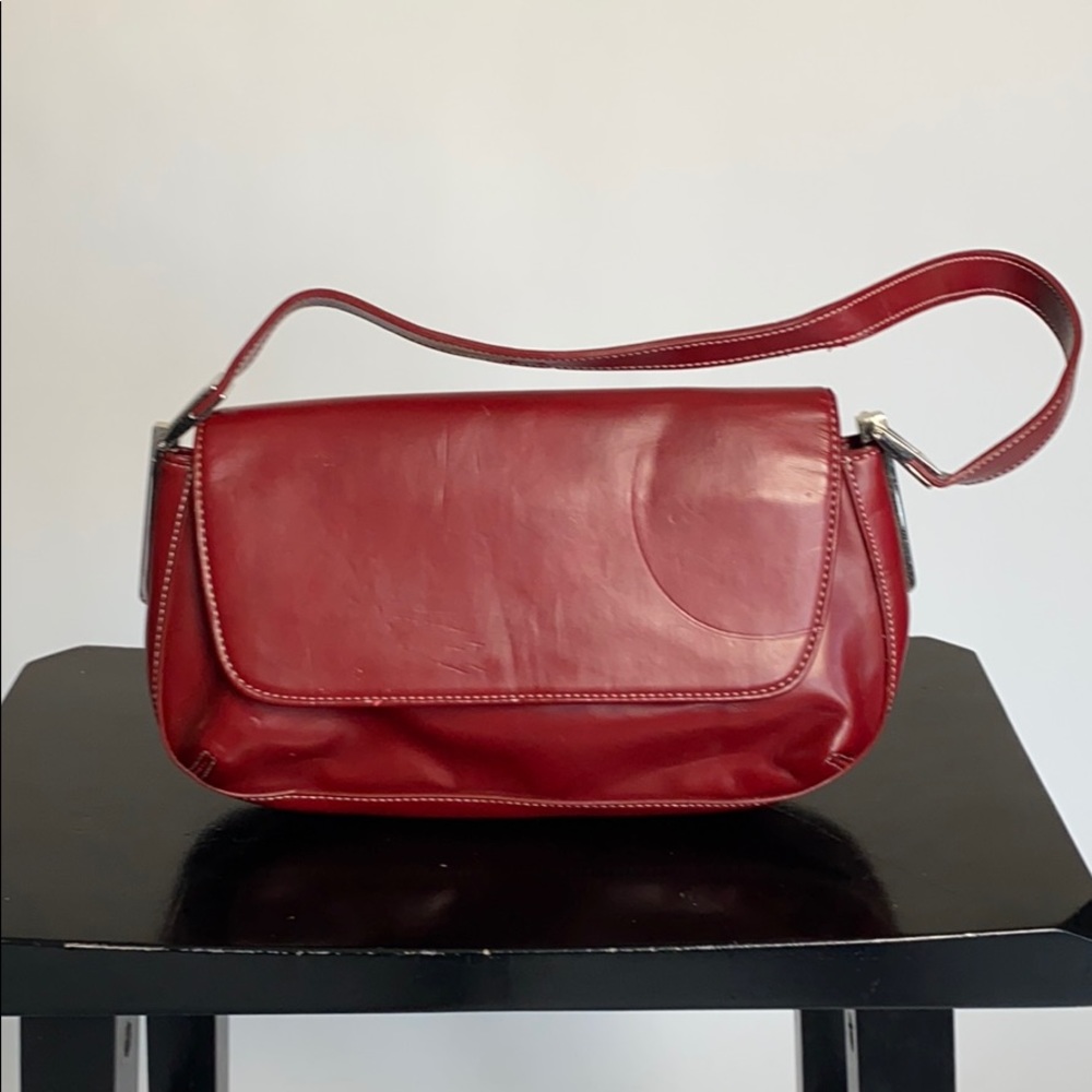 Red shoulder bag